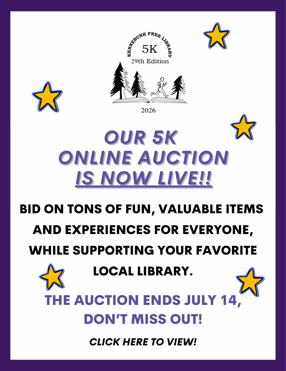 2026 5k raffle & auction flyers