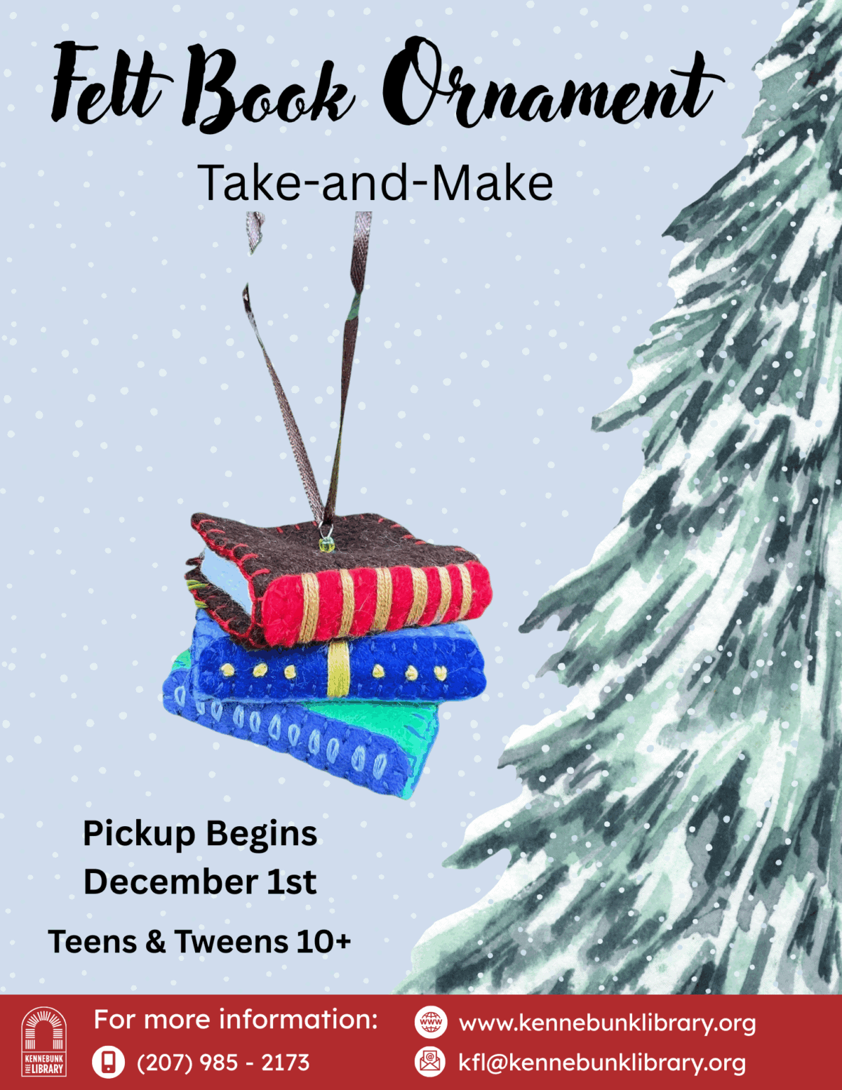 book ornament take and make