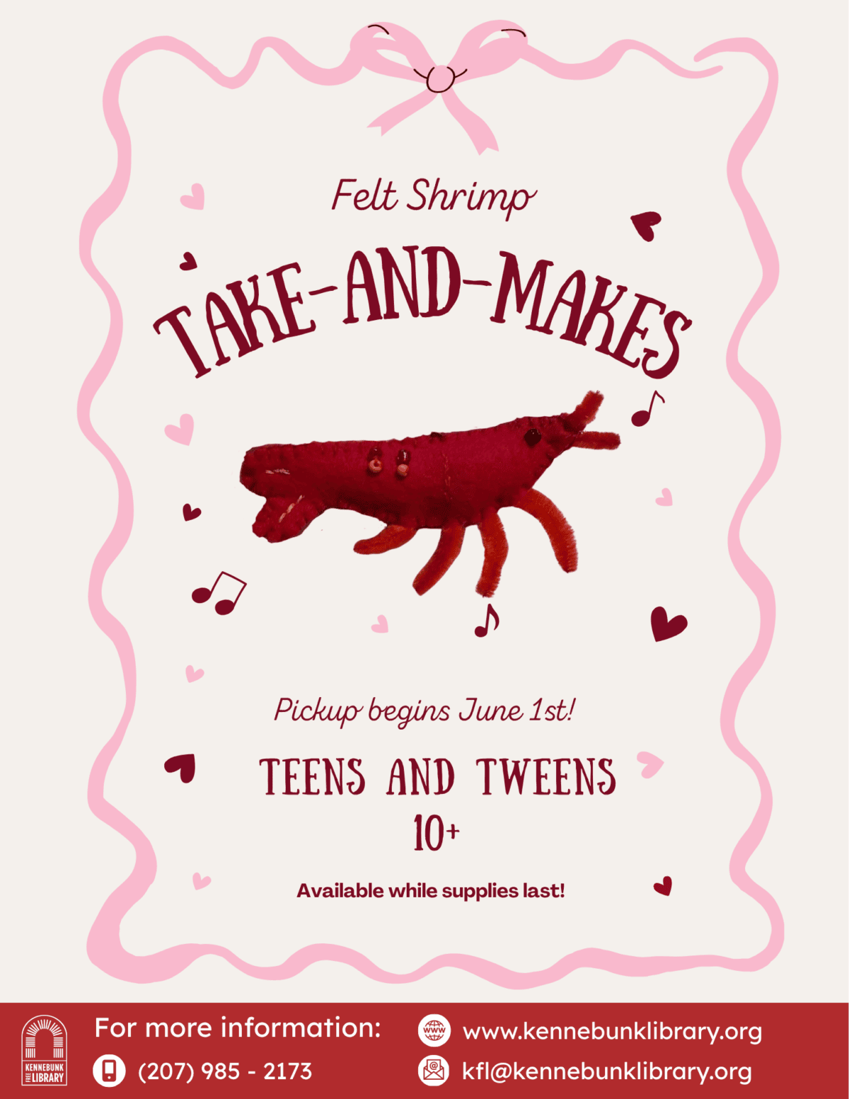 felt shrimp take and make