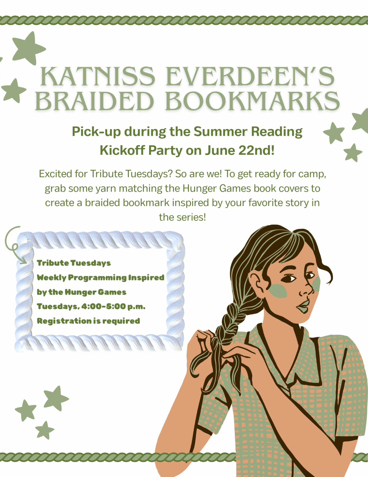 hunger games braided bookmarks