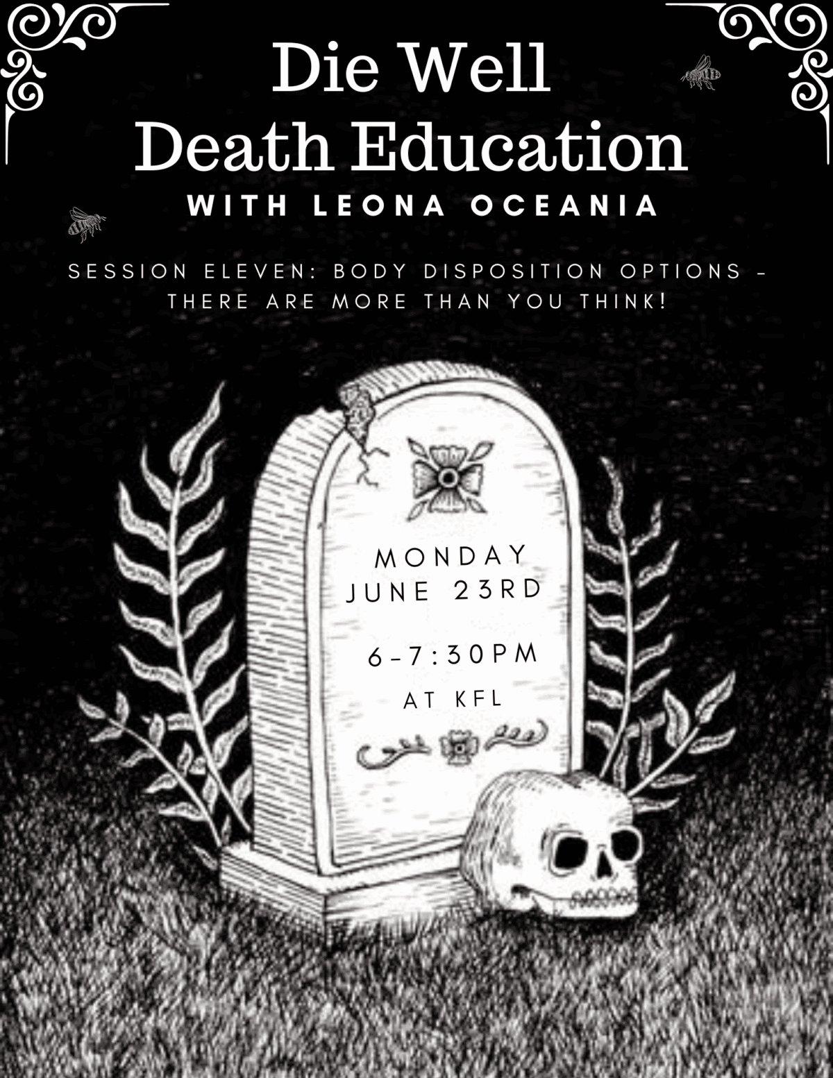 jun die well death education flyer print