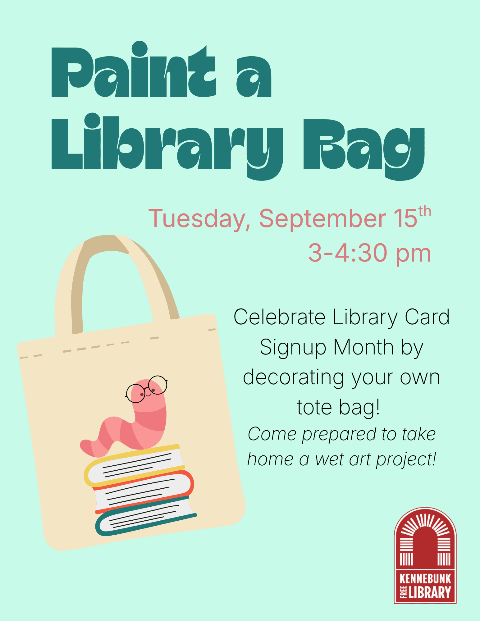 paint a library bag (flyer)