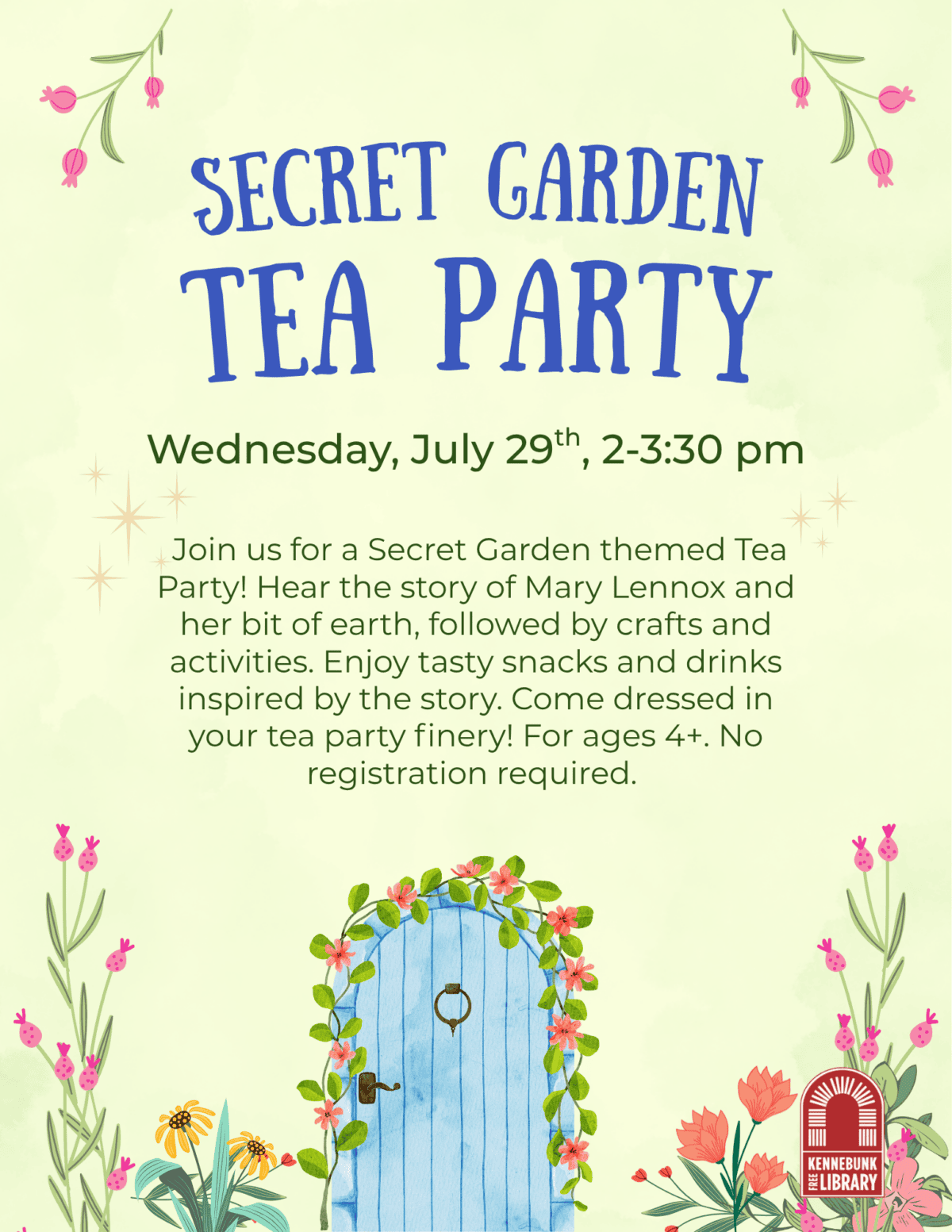 secret garden tea party (flyer)